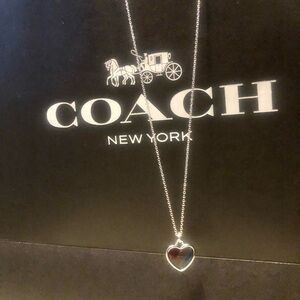 Coach Silver Heart Necklace